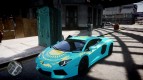 Lamborghini Aventador with a flag of Kazakhstan