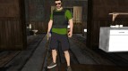 Скин из GTA V Online в зеленой футболке