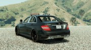Mercedes-Benz C63 AMG Police for GTA 5 miniature 3