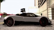 2009 Pagani Zonda Cinque Roadster для GTA San Andreas миниатюра 4