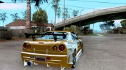 Nissan Skyline GTR R34 для GTA San Andreas миниатюра 4
