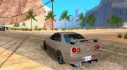 Nissan Skyline GT-R R-34 для GTA San Andreas миниатюра 3