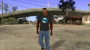 CJ в футболке (Bounce FM) для GTA San Andreas миниатюра 2