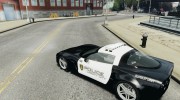 Chevrolet Corvette LCPD Pursuit Unit для GTA 4 миниатюра 3