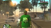 Зелёная футболка для GTA San Andreas миниатюра 1