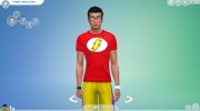 Футболка Флэш для Sims 4 миниатюра 4