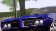 Pontiac GTO 1968 для GTA San Andreas миниатюра 15