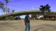 CJ в футболке (Bounce FM) для GTA San Andreas миниатюра 3