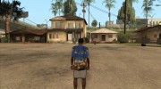 Синяя гавайская рубашка для GTA San Andreas миниатюра 6