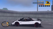 Pagani Zonda Cinque Roadster 2010 для GTA 3 миниатюра 2