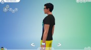 Мужские футболки Neon для Sims 4 миниатюра 7