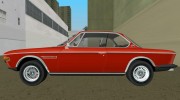 BMW 3.0 CSL 1971 для GTA Vice City миниатюра 5
