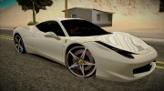 Ferrari 458 Italia para GTA San Andreas miniatura 3