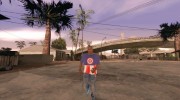 Футболка Капитан Америка para GTA San Andreas miniatura 3