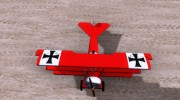 Fokker DR1 для GTA San Andreas миниатюра 6