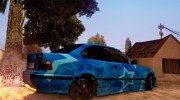 BMW M3 E36 Coupe Blue Star para GTA San Andreas miniatura 5