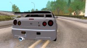 Nissan Skyline R34 GT-R V2 для GTA San Andreas миниатюра 3