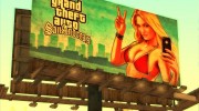 GTA 5 Girl Poster billboard для GTA San Andreas миниатюра 2