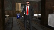 Skin GTA V Online HD в красном галстуке для GTA San Andreas миниатюра 1