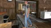 Skin HD GTA V Online парень с усиками for GTA San Andreas miniature 5