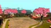 Japanese Castle CJ House and Beautiful Sakura Trees para GTA San Andreas miniatura 7