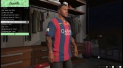 Футболка FC Barcelona Xavi для Франклина para GTA 5 miniatura 3