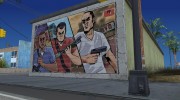 Graffiti Art “GTA 5 Franklin, Michael, and Trevor“ para GTA San Andreas miniatura 4