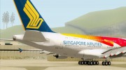 Airbus A380-800 Singapore Airlines Singapores 50th Birthday Livery (9V-SKI) para GTA San Andreas miniatura 21