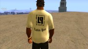 LP shirt white для GTA San Andreas миниатюра 3