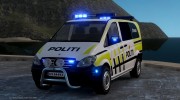Mercedes-Benz Vito 2014 Norwegian Police для GTA 4 миниатюра 1