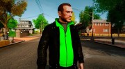Чёрная куртка и зелёная футболка для GTA 4 миниатюра 1