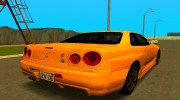 1999 Nissan Skyline GTR-34 V-spec для GTA San Andreas миниатюра 3