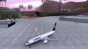 Boeing 737-800 Lufthansa для GTA San Andreas миниатюра 1