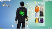 PrideFur Recolor Zipper Black для Sims 4 миниатюра 3