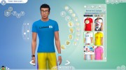 Футболки Social Media Male T-Shirt для Sims 4 миниатюра 10