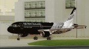 Airbus A320-200 Air New Zealand Crazy About Rugby Livery para GTA San Andreas miniatura 13
