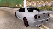Nissan Skyline R34 GT-R V2 para GTA San Andreas miniatura 2