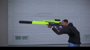 Sniper Rifle chrome green para GTA San Andreas miniatura 4