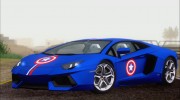 Lamborghini Aventador LP700 2012 Captain America для GTA San Andreas миниатюра 1