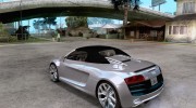 Audi R8 Spyder для GTA San Andreas миниатюра 3