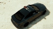 Black Mercedes-Benz C63 AMG Police for GTA 5 miniature 4