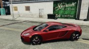 McLaren MP4-12C v1.0 для GTA 4 миниатюра 2