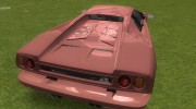 Lamborghini Diablo VTTT Black Revel para GTA Vice City miniatura 4