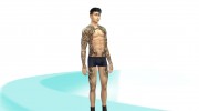 Waves Tattoo - Lounacutex для Sims 4 миниатюра 4
