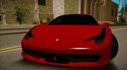 Ferrari 458 Italia F142 2010 для GTA San Andreas миниатюра 3