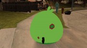 Green Fat Bird from Angry Birds Space для GTA San Andreas миниатюра 5
