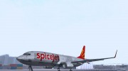 Boeing 737-8F2 Spicejet для GTA San Andreas миниатюра 1