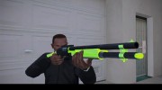 Chromegun chrome green для GTA San Andreas миниатюра 1