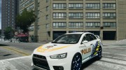 Mitsubishi Evolution X Police Car for GTA 4 miniature 1