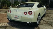 Nissan GT-R 2012 Black Edition для GTA 4 миниатюра 3